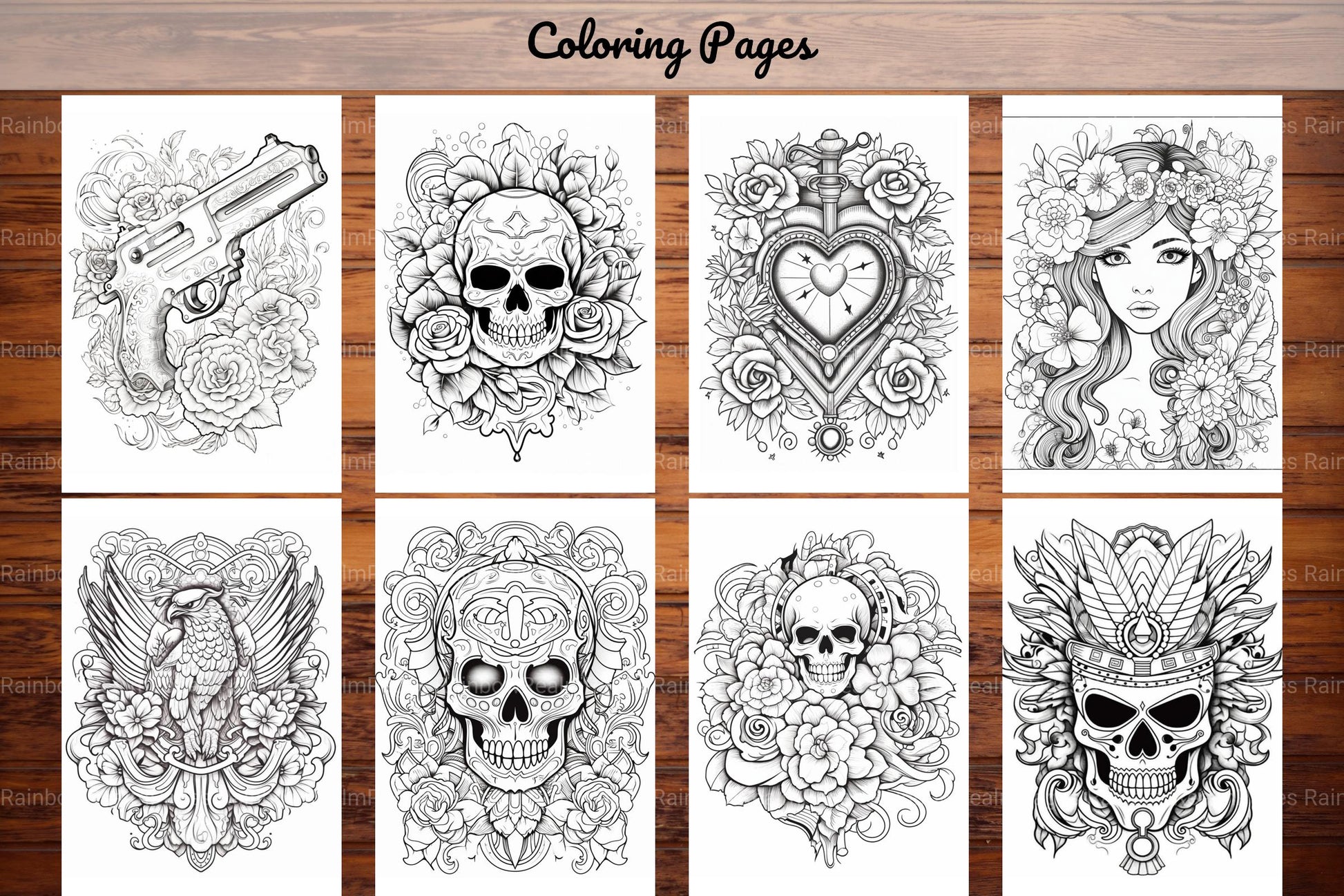 Tattoos Coloring Pages - CraftNest - Digital Crafting and Art