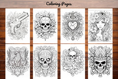 Tattoos Coloring Pages - CraftNest - Digital Crafting and Art