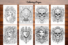 Tattoos Coloring Pages - CraftNest - Digital Crafting and Art