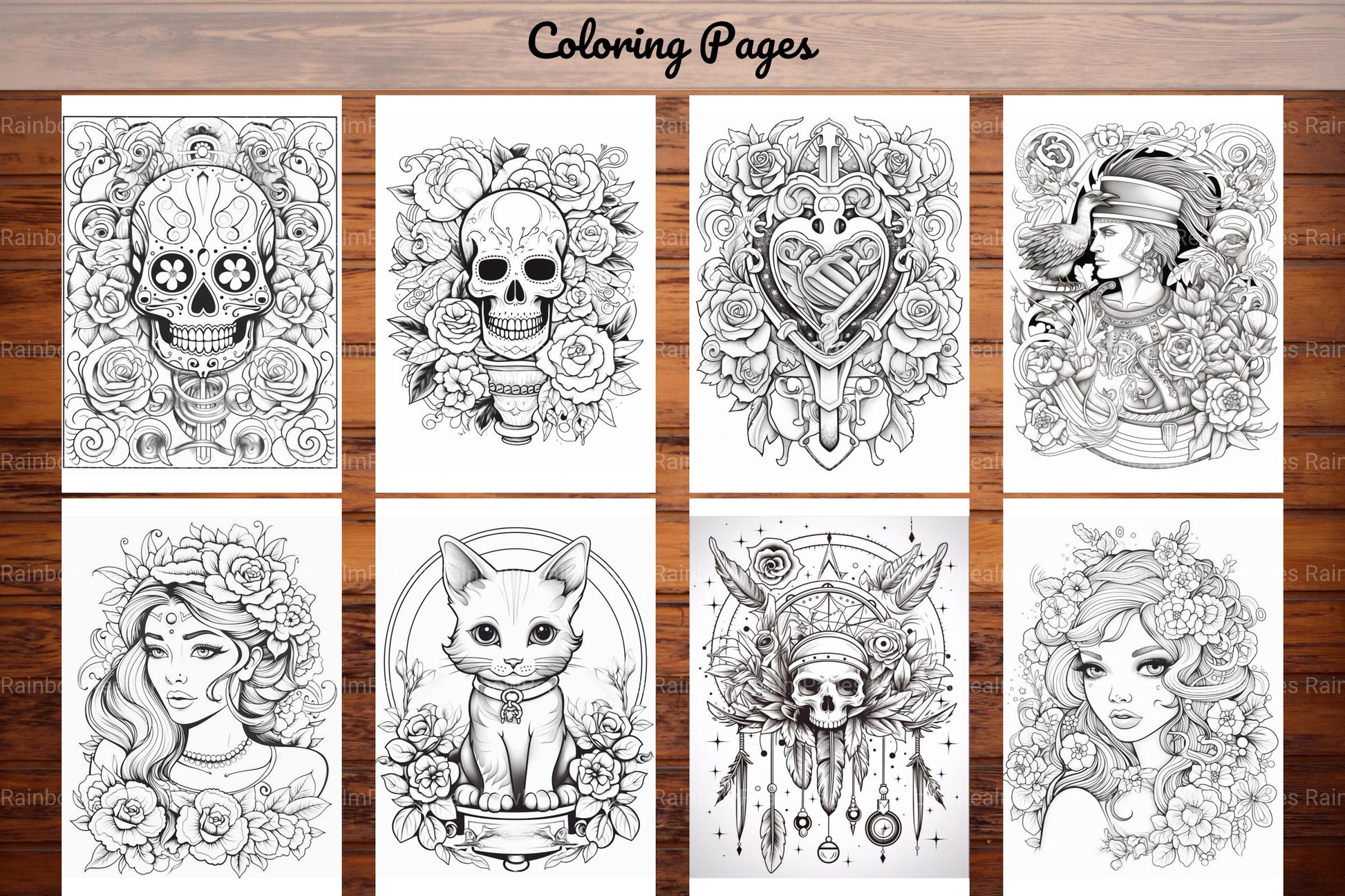Tattoos Coloring Pages - CraftNest - Digital Crafting and Art