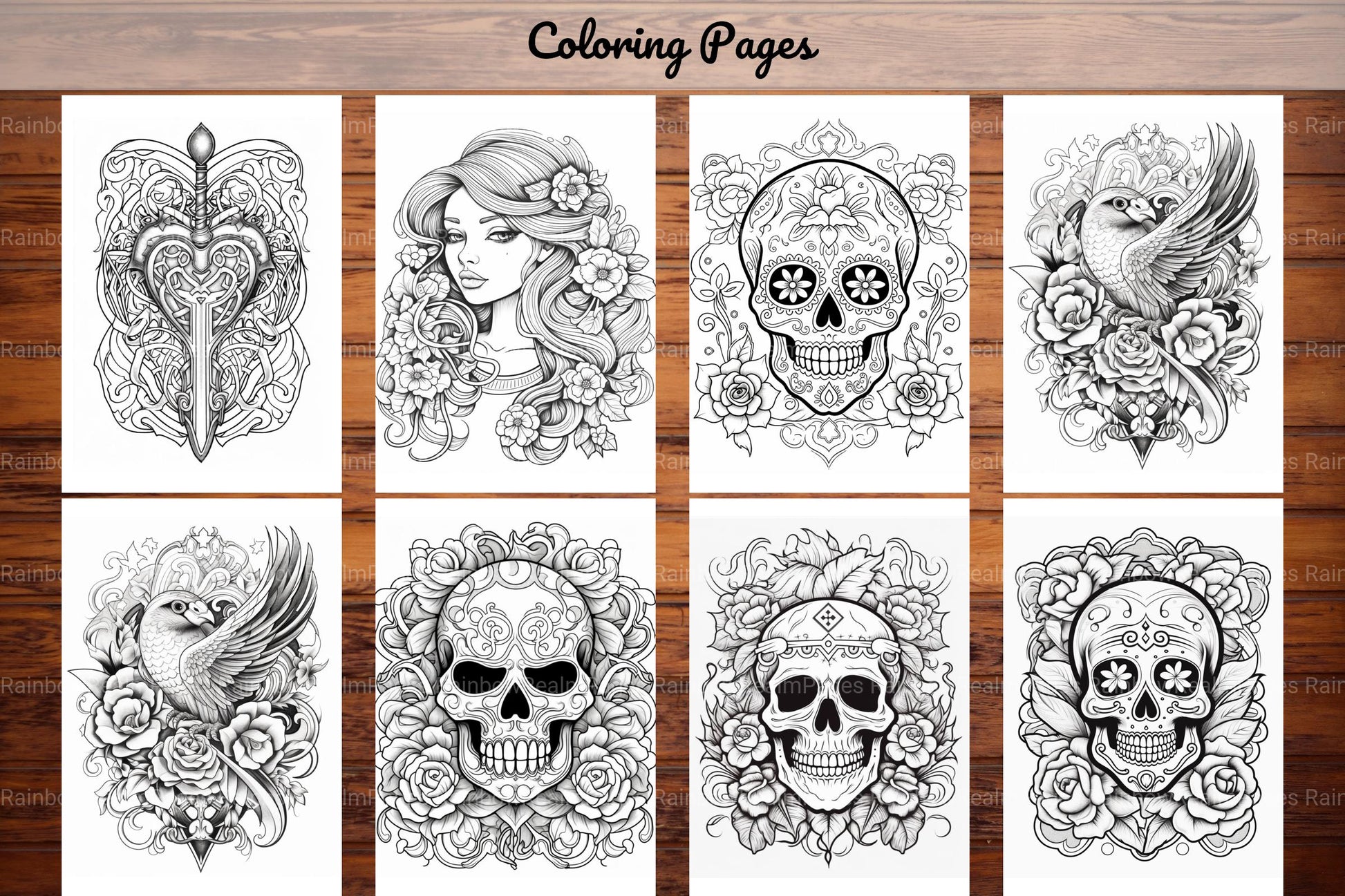 Tattoos Coloring Pages - CraftNest - Digital Crafting and Art
