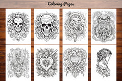 Tattoos Coloring Pages - CraftNest - Digital Crafting and Art