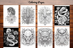 Tattoos Coloring Pages - CraftNest - Digital Crafting and Art