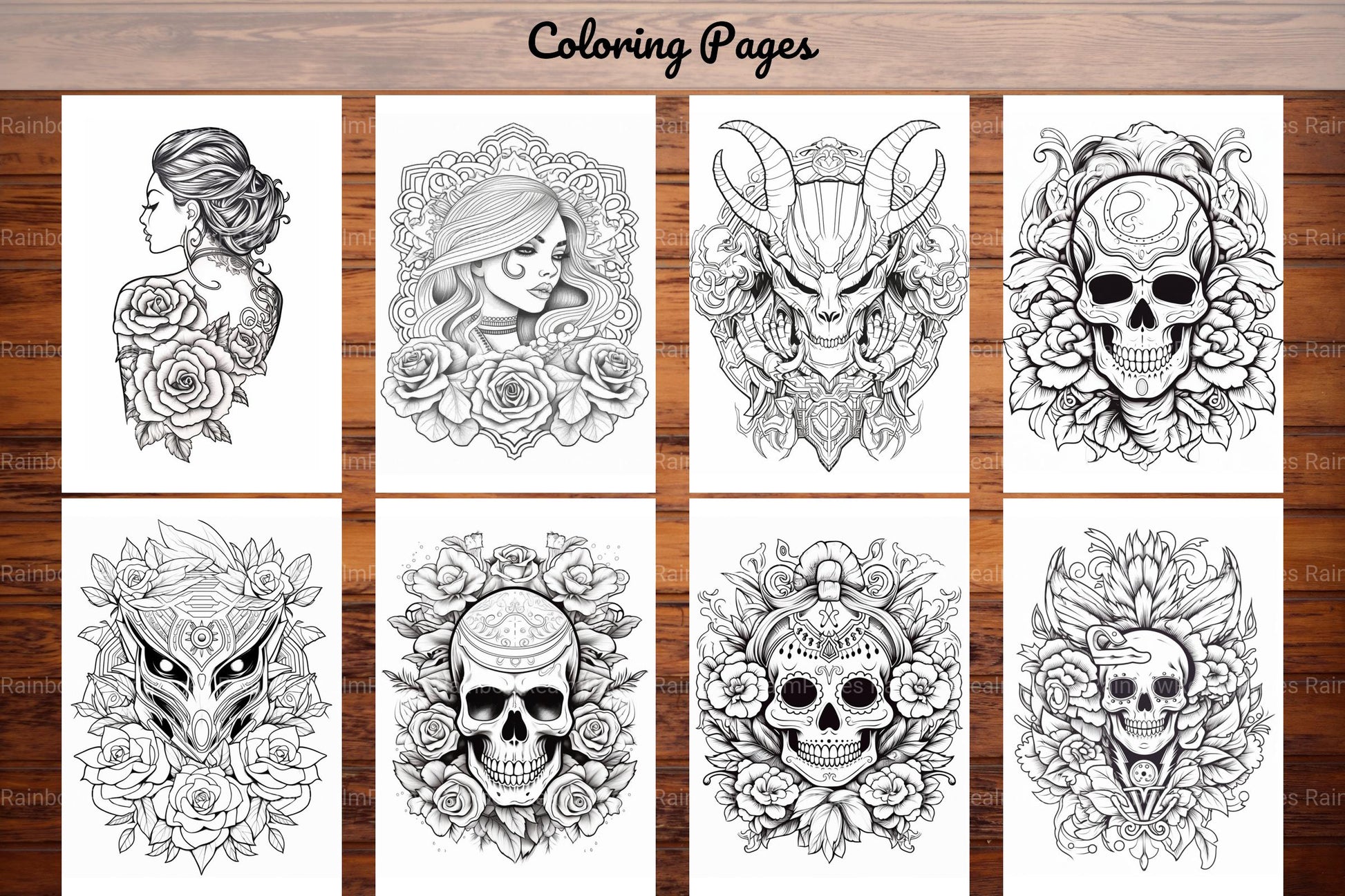 Tattoos Coloring Pages - CraftNest - Digital Crafting and Art