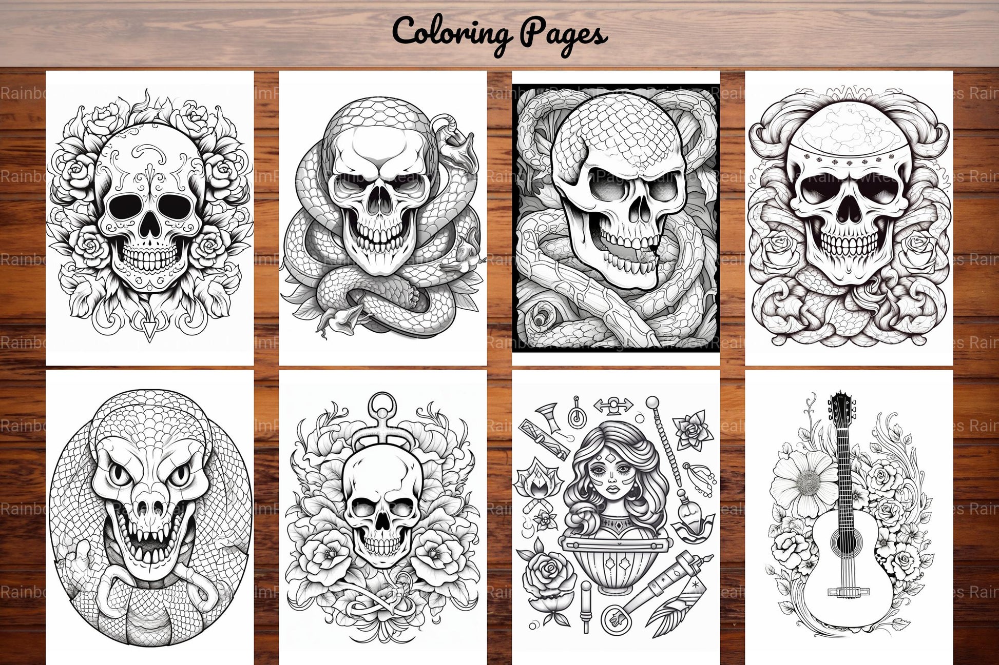 Tattoos Coloring Pages - CraftNest - Digital Crafting and Art