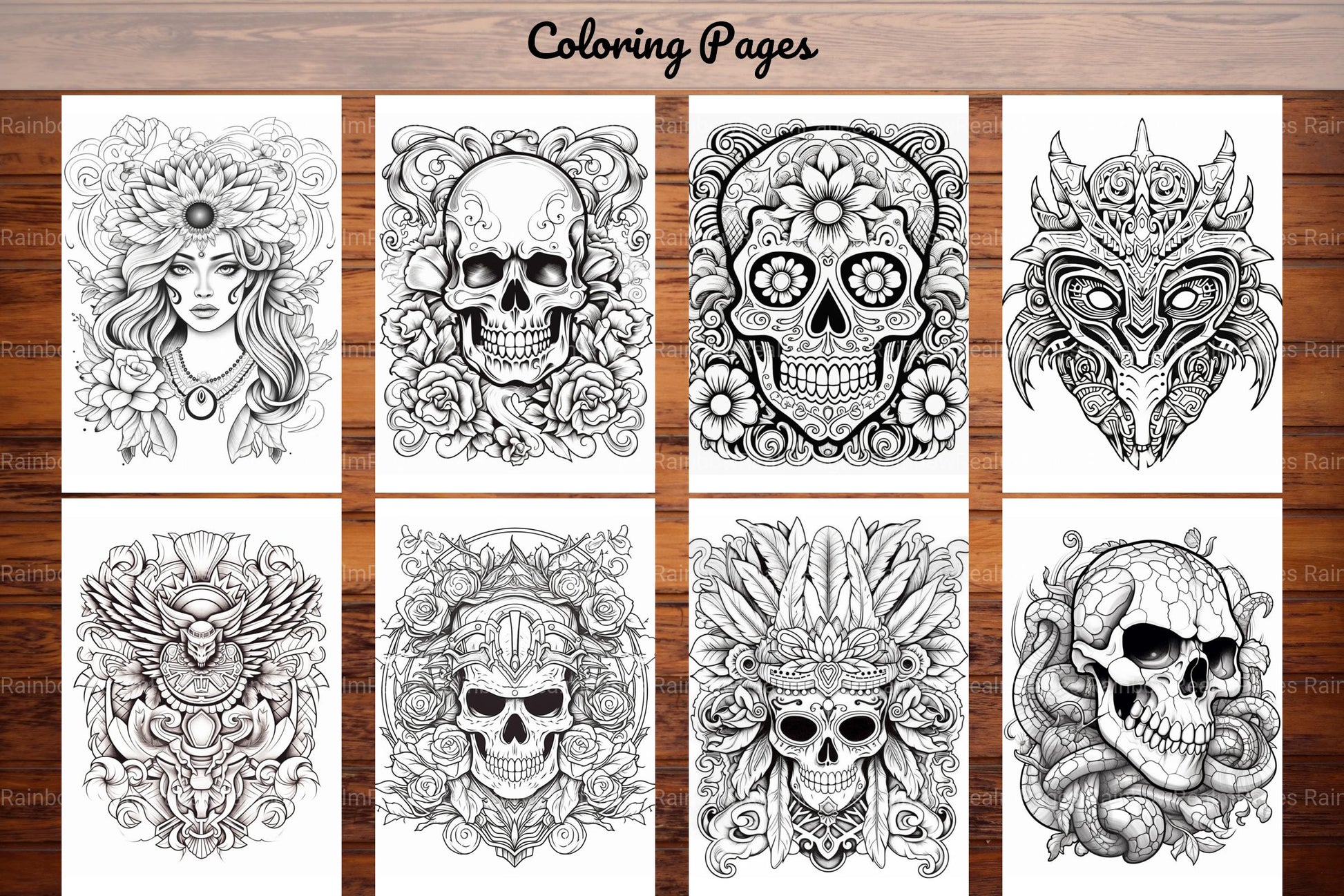 Tattoos Coloring Pages - CraftNest - Digital Crafting and Art