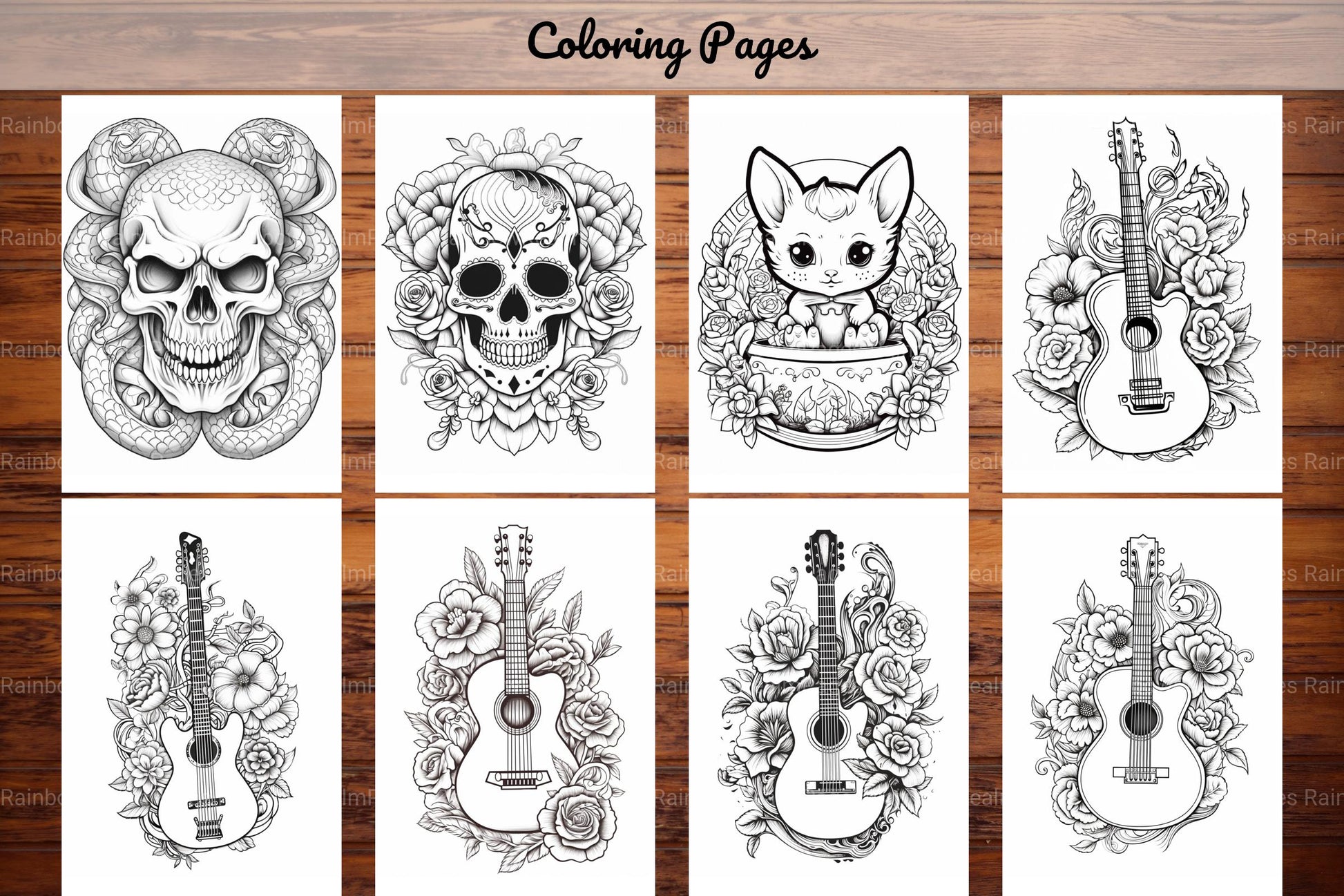 Tattoos Coloring Pages - CraftNest - Digital Crafting and Art