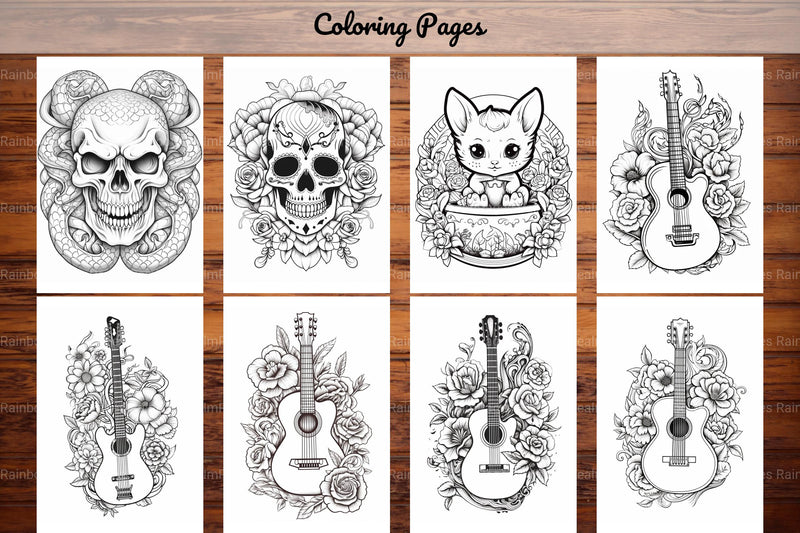 Tattoos Coloring Pages - CraftNest - Digital Crafting and Art
