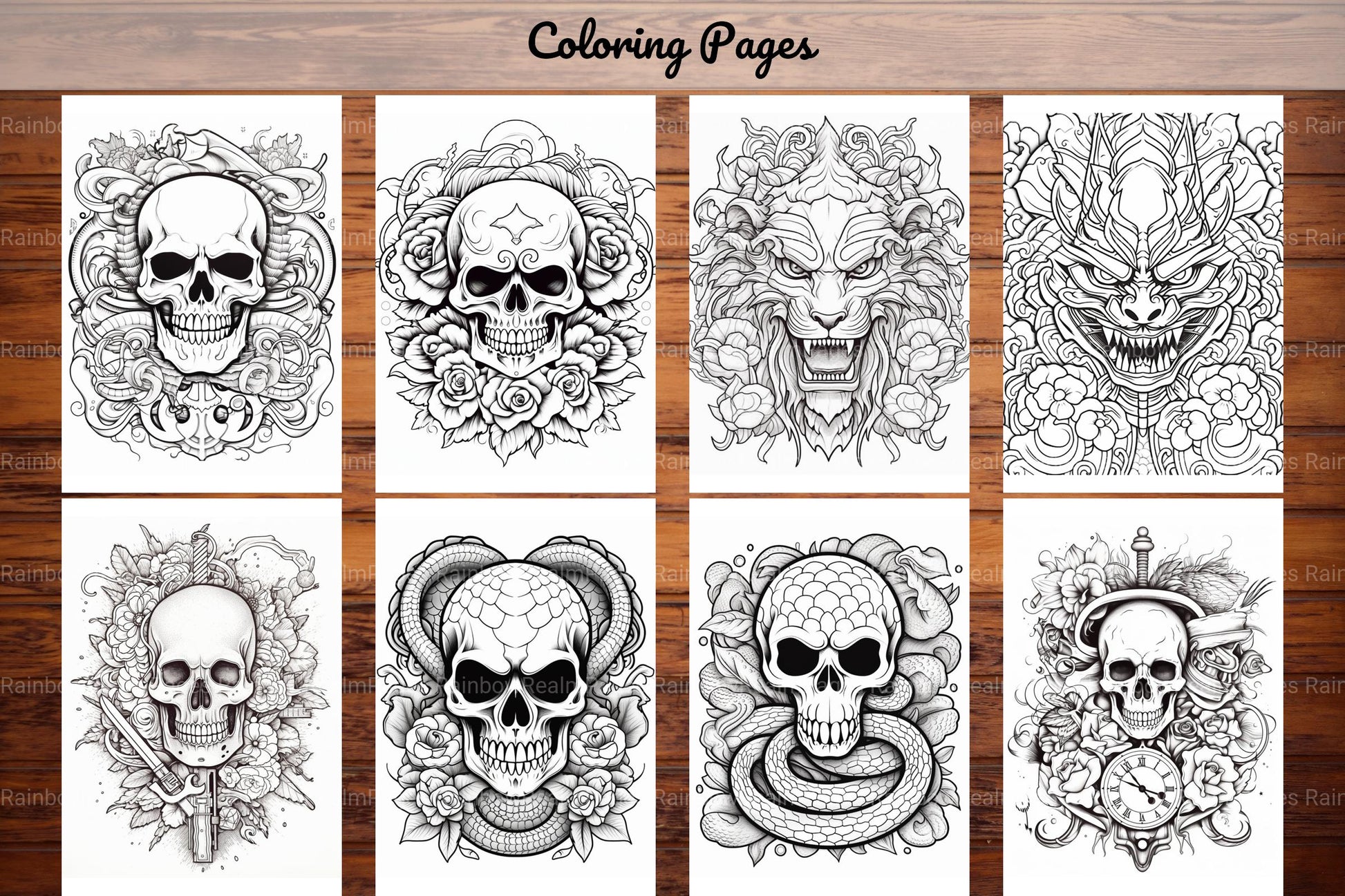Tattoos Coloring Pages - CraftNest - Digital Crafting and Art