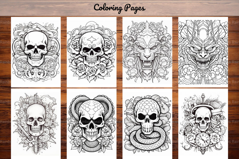 Tattoos Coloring Pages - CraftNest - Digital Crafting and Art