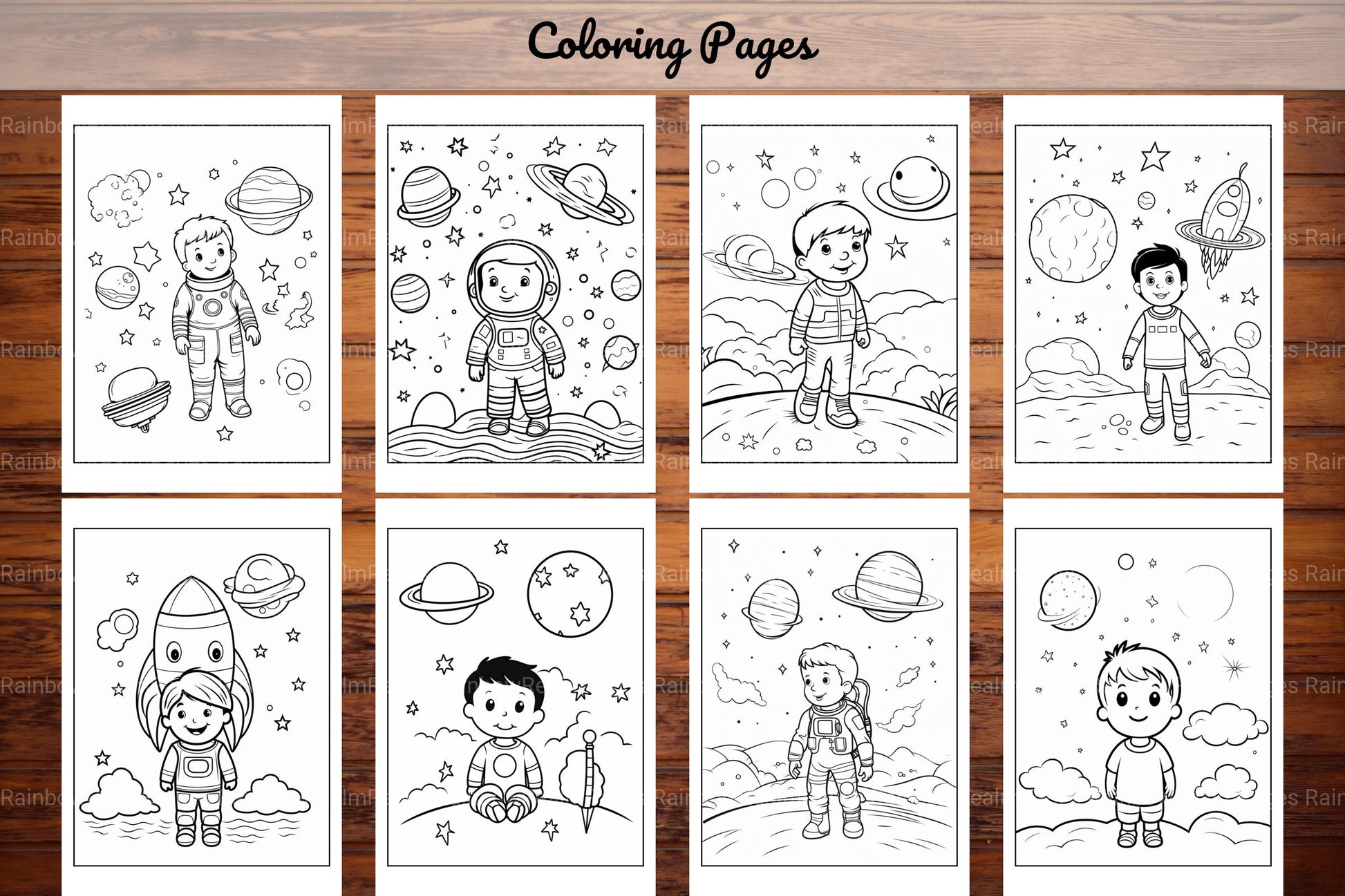 Space Coloring Pages - CraftNest - Digital Crafting and Art