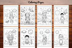 Space Coloring Pages - CraftNest - Digital Crafting and Art
