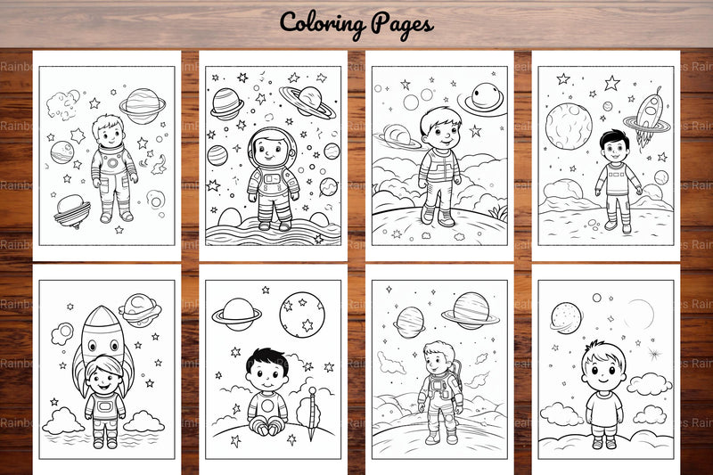 Space Coloring Pages - CraftNest - Digital Crafting and Art