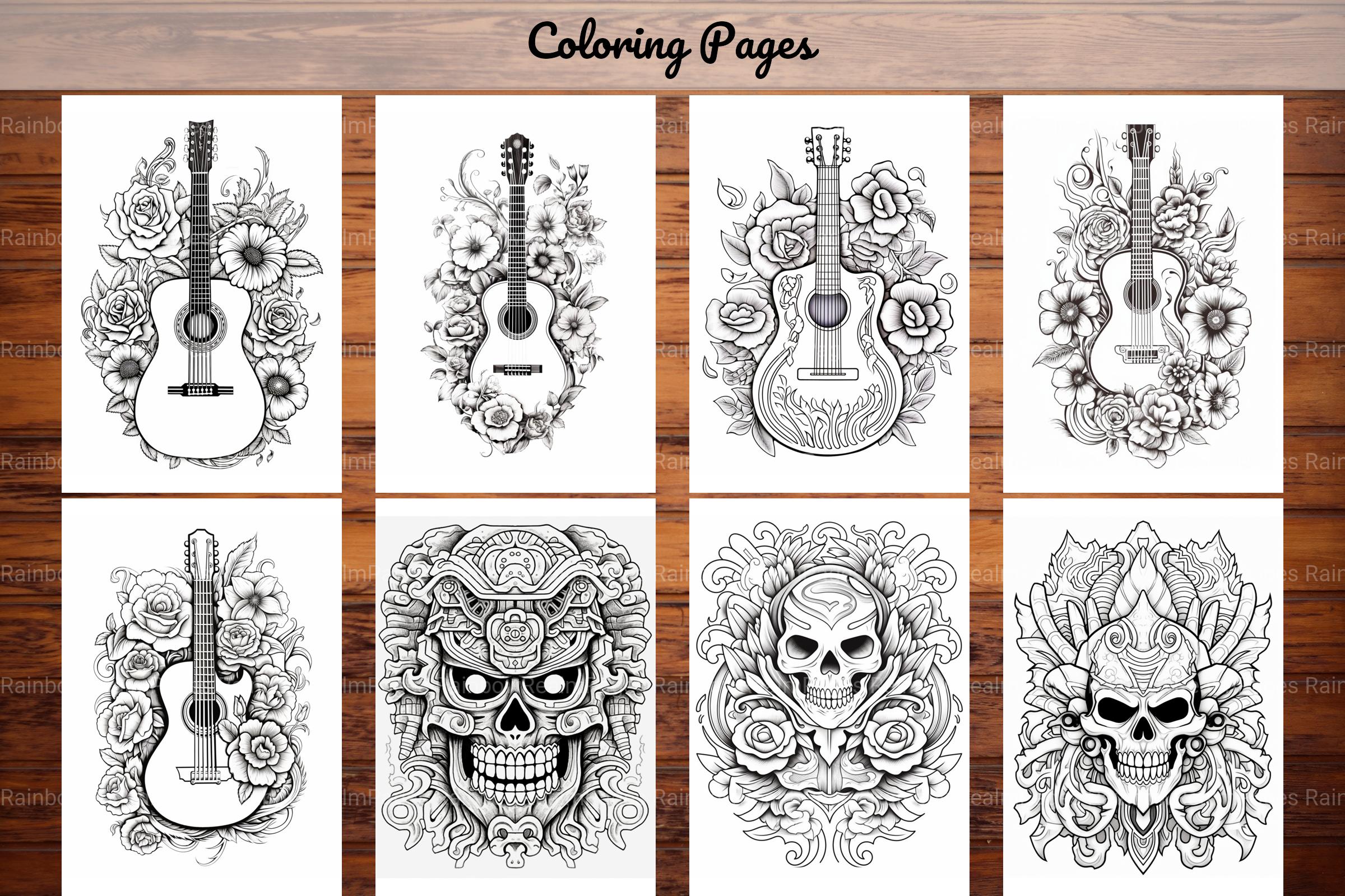 Tattoos Coloring Pages - CraftNest - Digital Crafting and Art