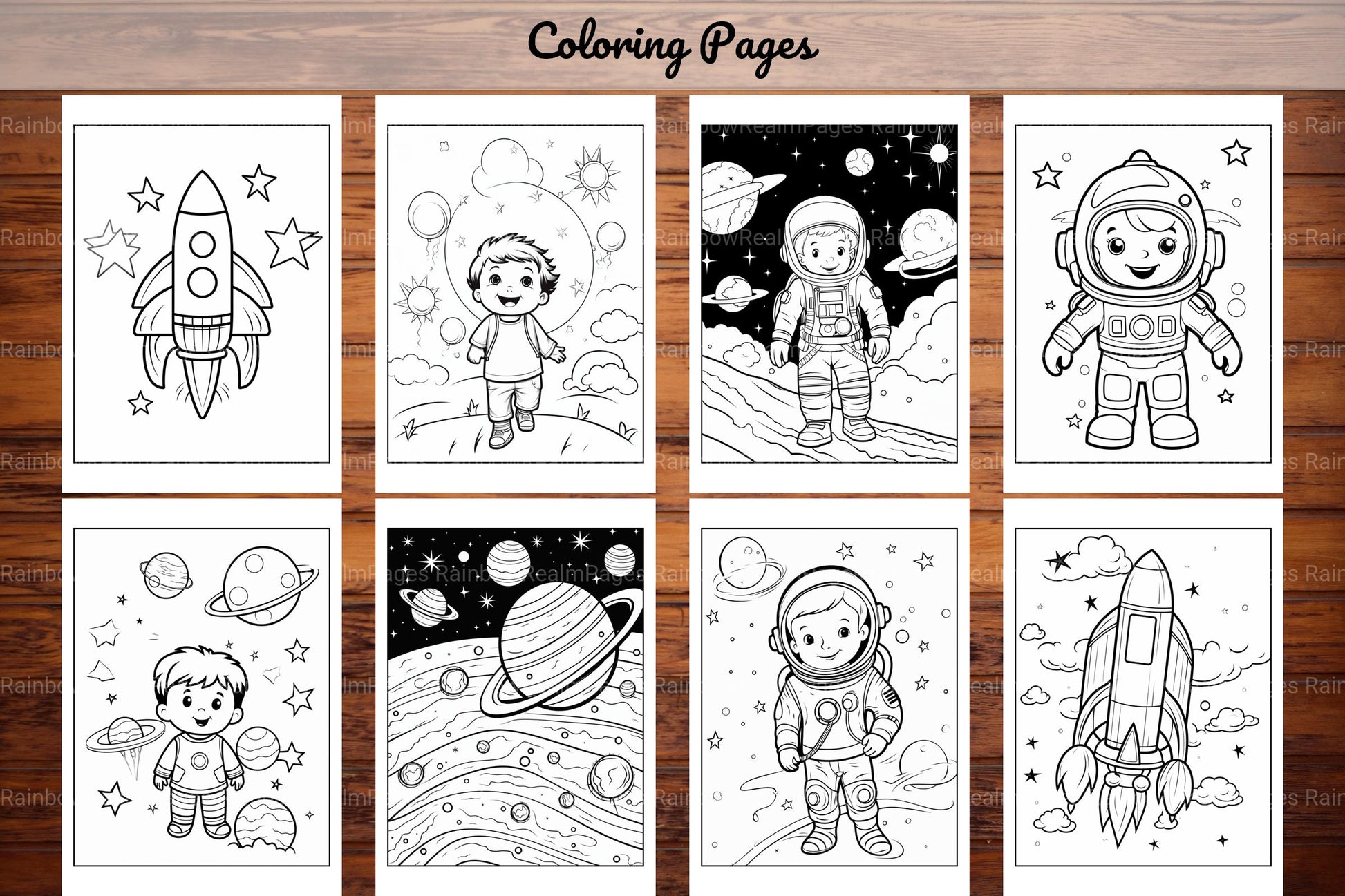 Space Coloring Pages - CraftNest - Digital Crafting and Art
