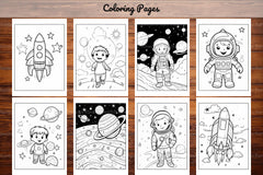 Space Coloring Pages - CraftNest - Digital Crafting and Art