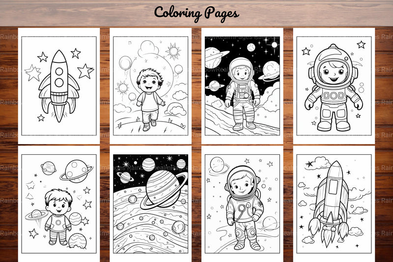 Space Coloring Pages - CraftNest - Digital Crafting and Art