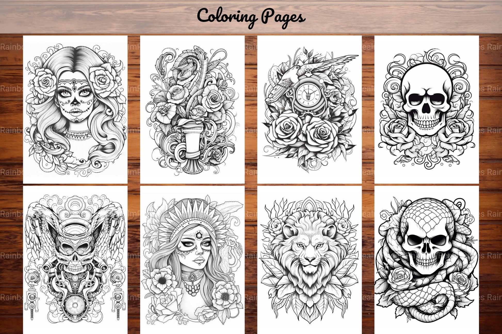 Tattoos Coloring Pages - CraftNest - Digital Crafting and Art