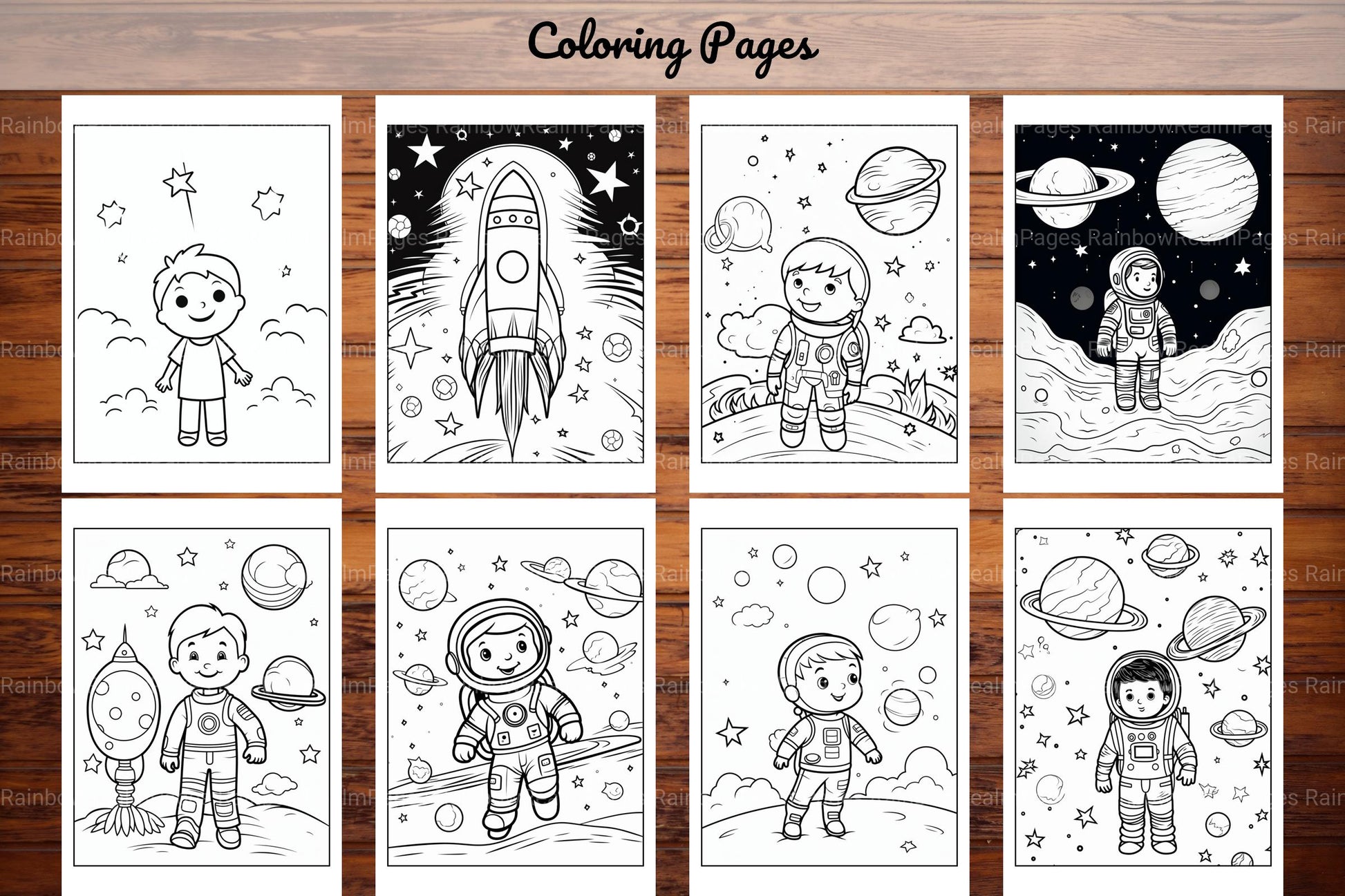 Space Coloring Pages - CraftNest - Digital Crafting and Art
