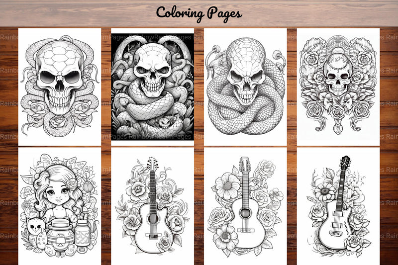 Tattoos Coloring Pages - CraftNest - Digital Crafting and Art
