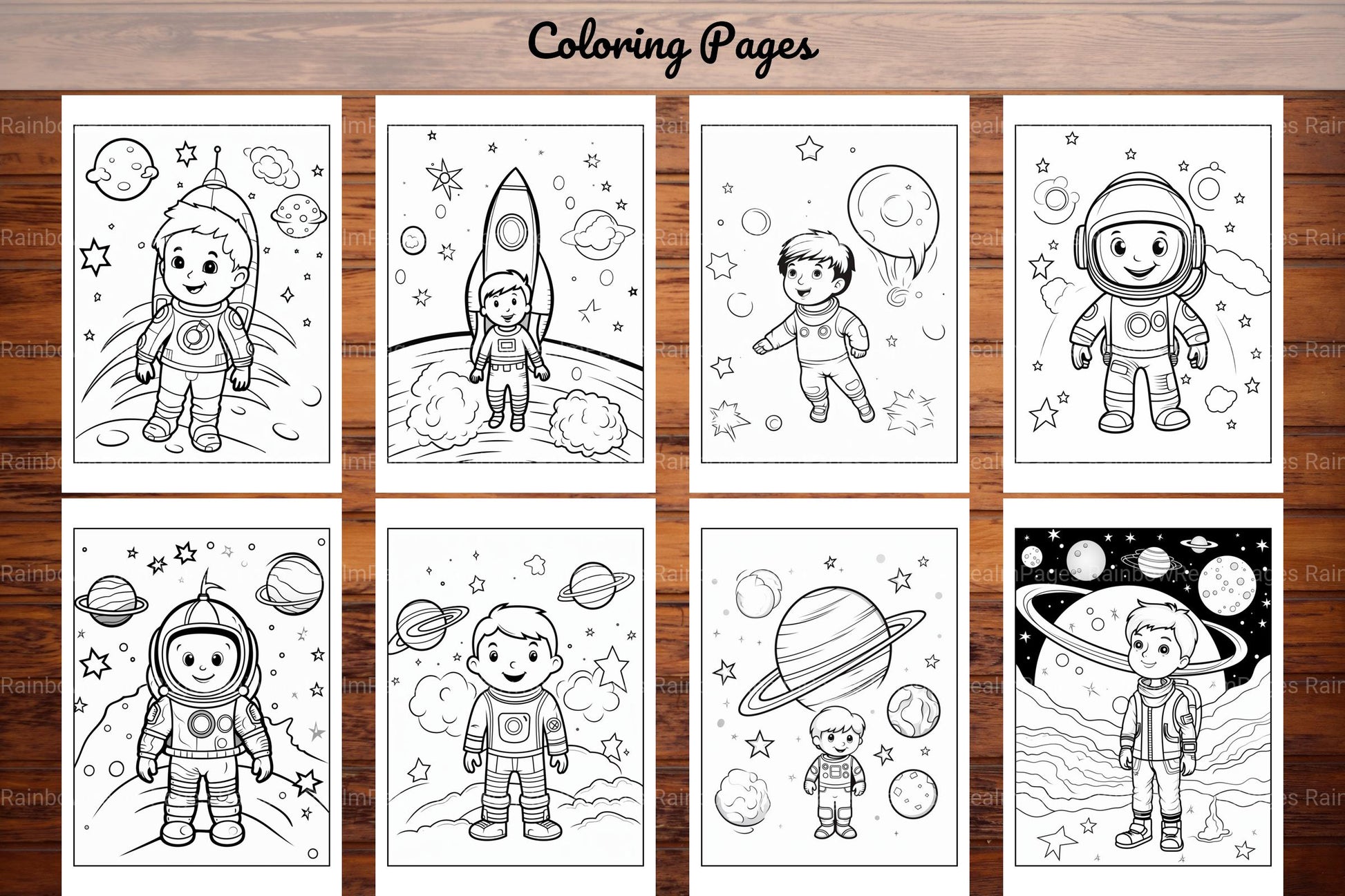 Space Coloring Pages - CraftNest - Digital Crafting and Art