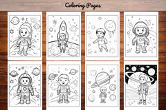 Space Coloring Pages - CraftNest - Digital Crafting and Art