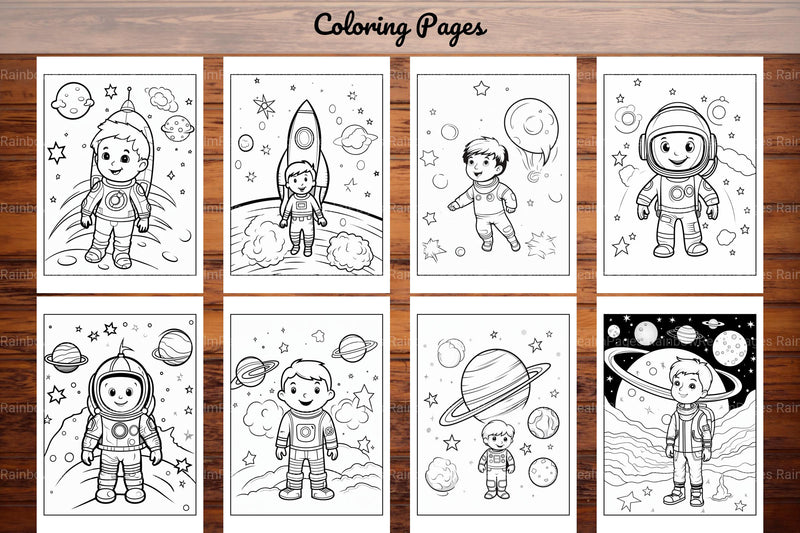 Space Coloring Pages - CraftNest - Digital Crafting and Art