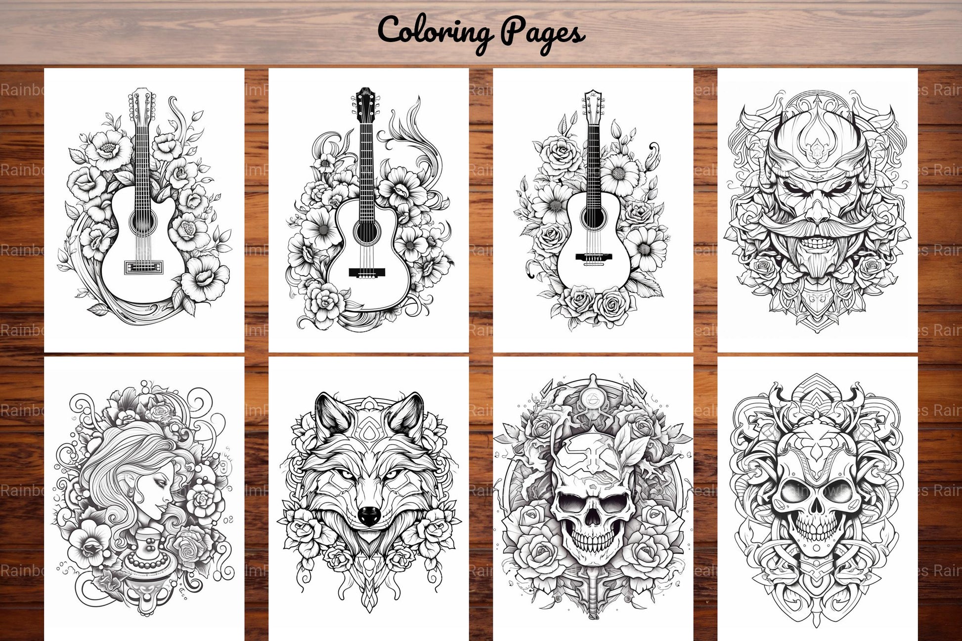 Tattoos Coloring Pages - CraftNest - Digital Crafting and Art