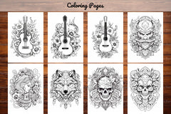 Tattoos Coloring Pages - CraftNest - Digital Crafting and Art