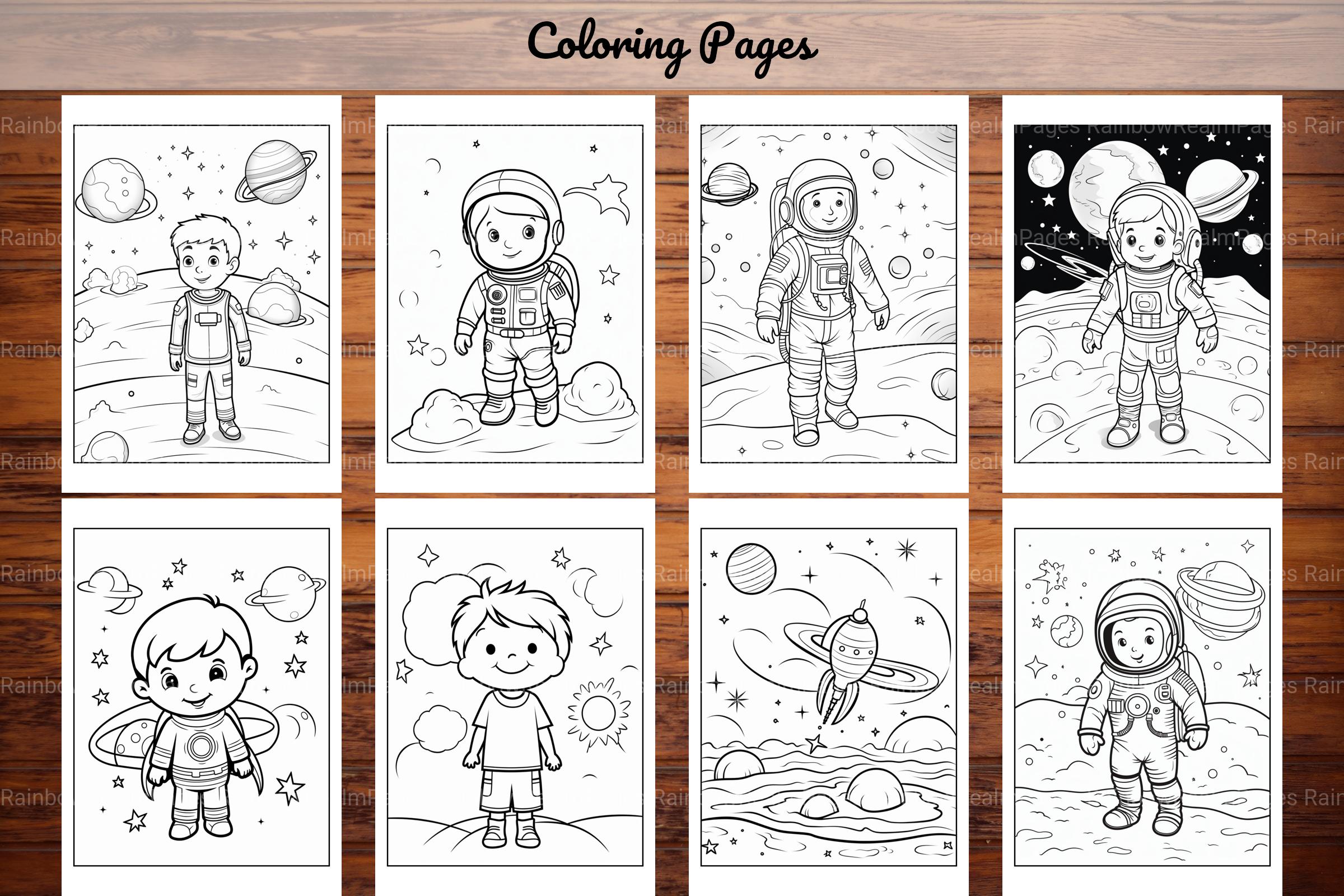 Space Coloring Pages - CraftNest - Digital Crafting and Art