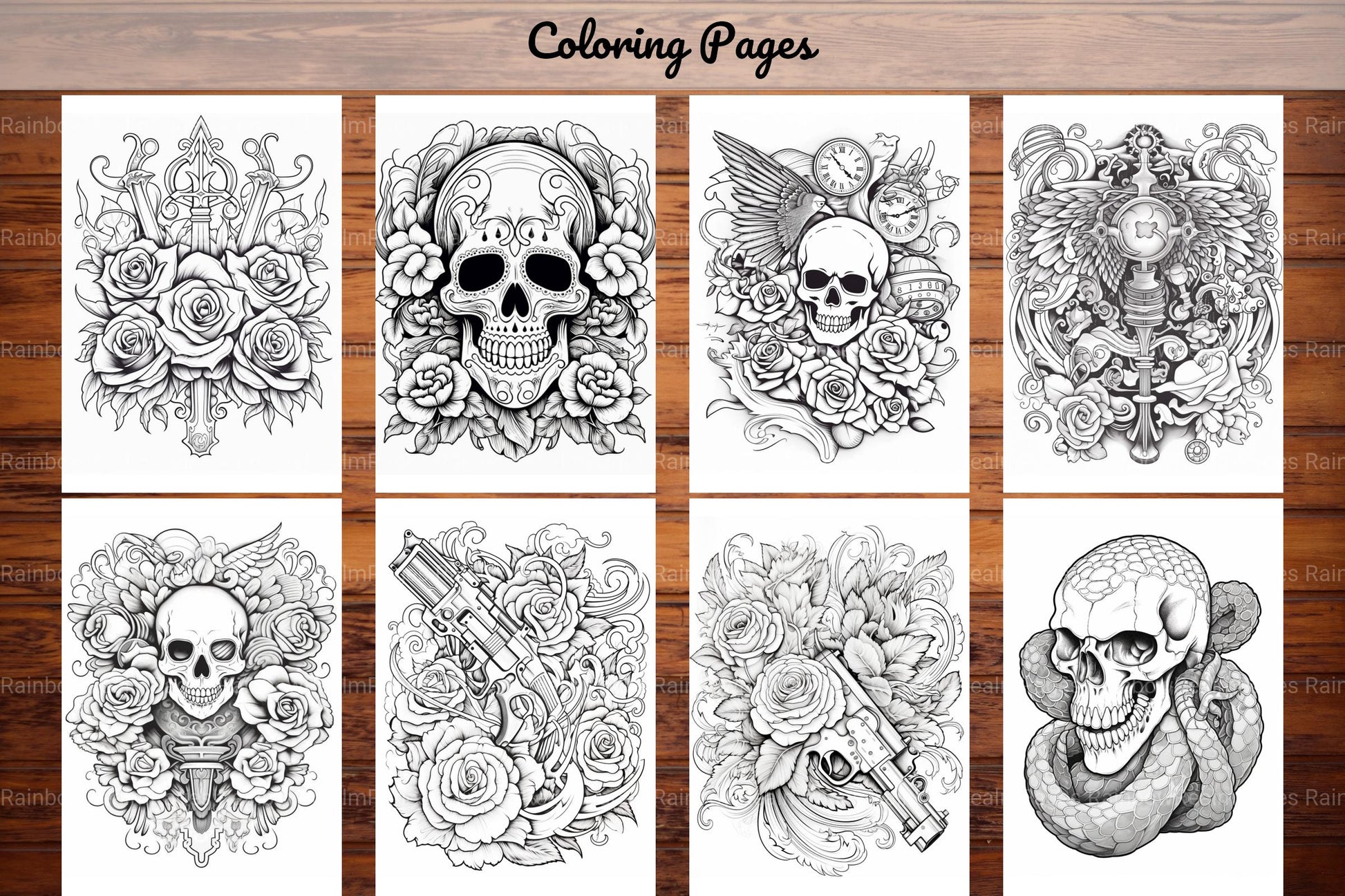 Tattoos Coloring Pages - CraftNest - Digital Crafting and Art