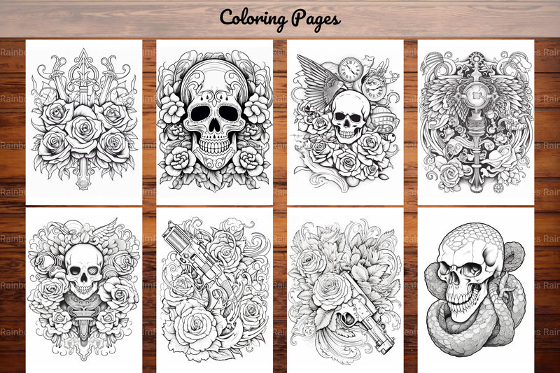 Tattoos Coloring Pages - CraftNest - Digital Crafting and Art