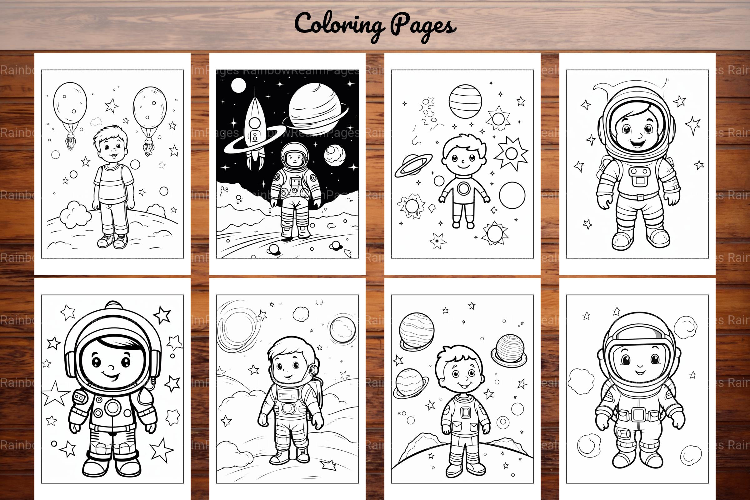 Space Coloring Pages - CraftNest - Digital Crafting and Art