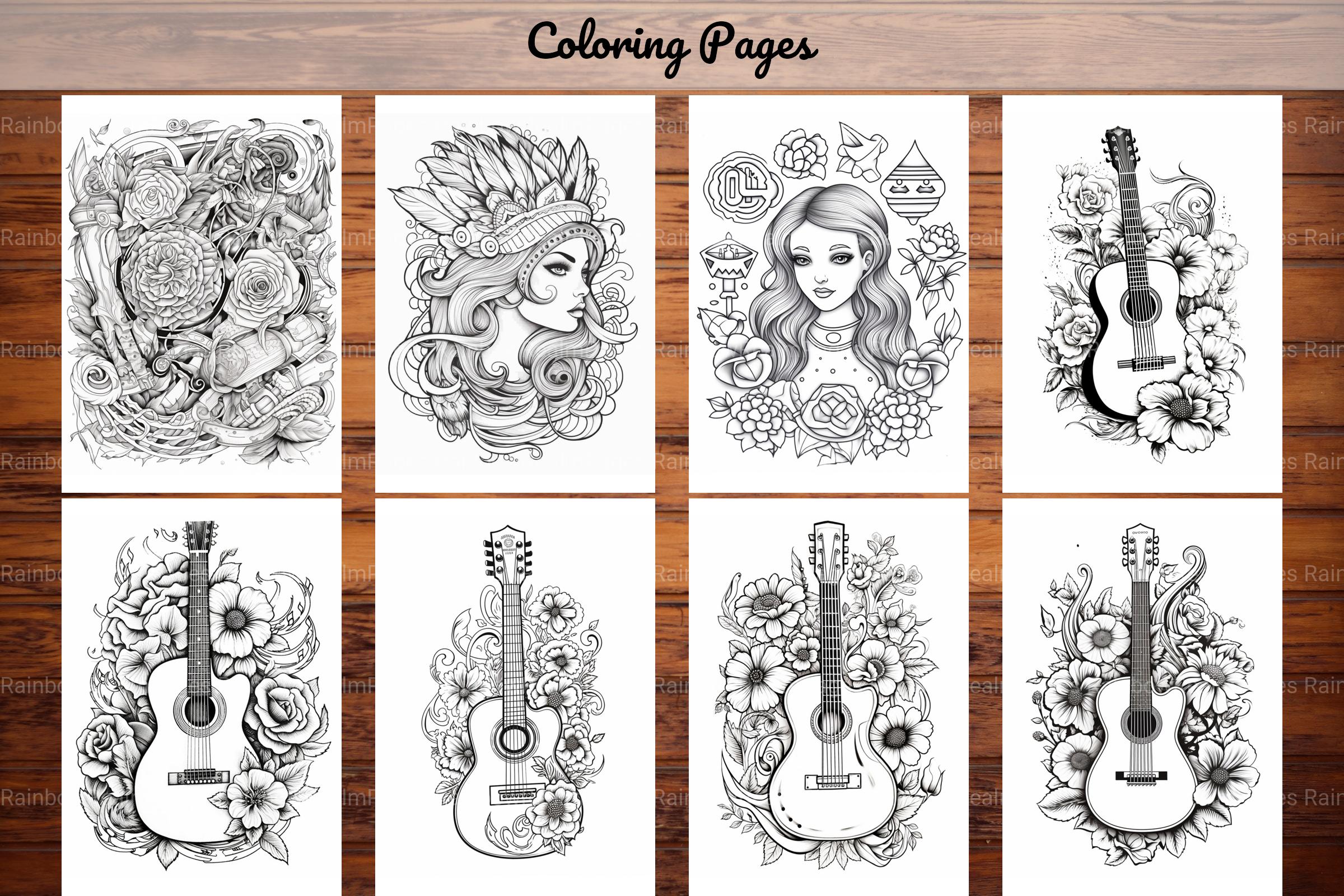 Tattoos Coloring Pages - CraftNest - Digital Crafting and Art