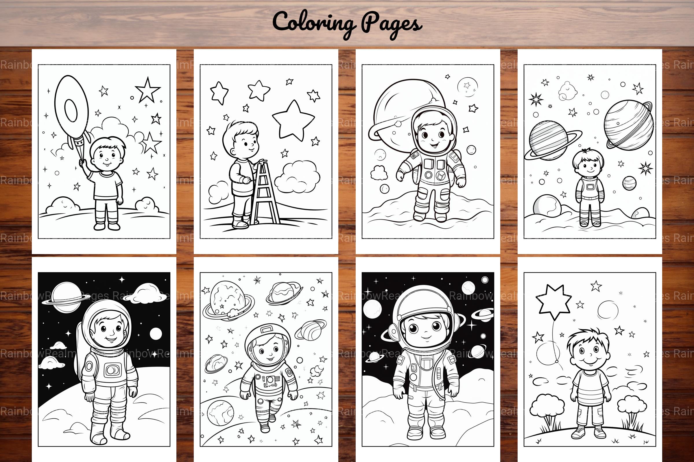 Space Coloring Pages - CraftNest - Digital Crafting and Art