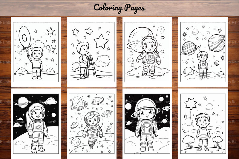 Space Coloring Pages - CraftNest - Digital Crafting and Art