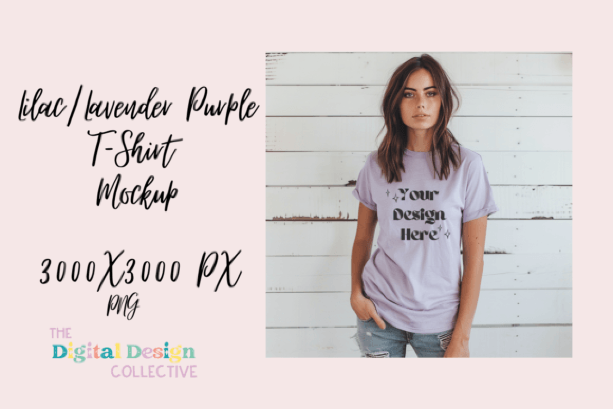 Heather Purple Bella Canvas Tee Clipart Bundle