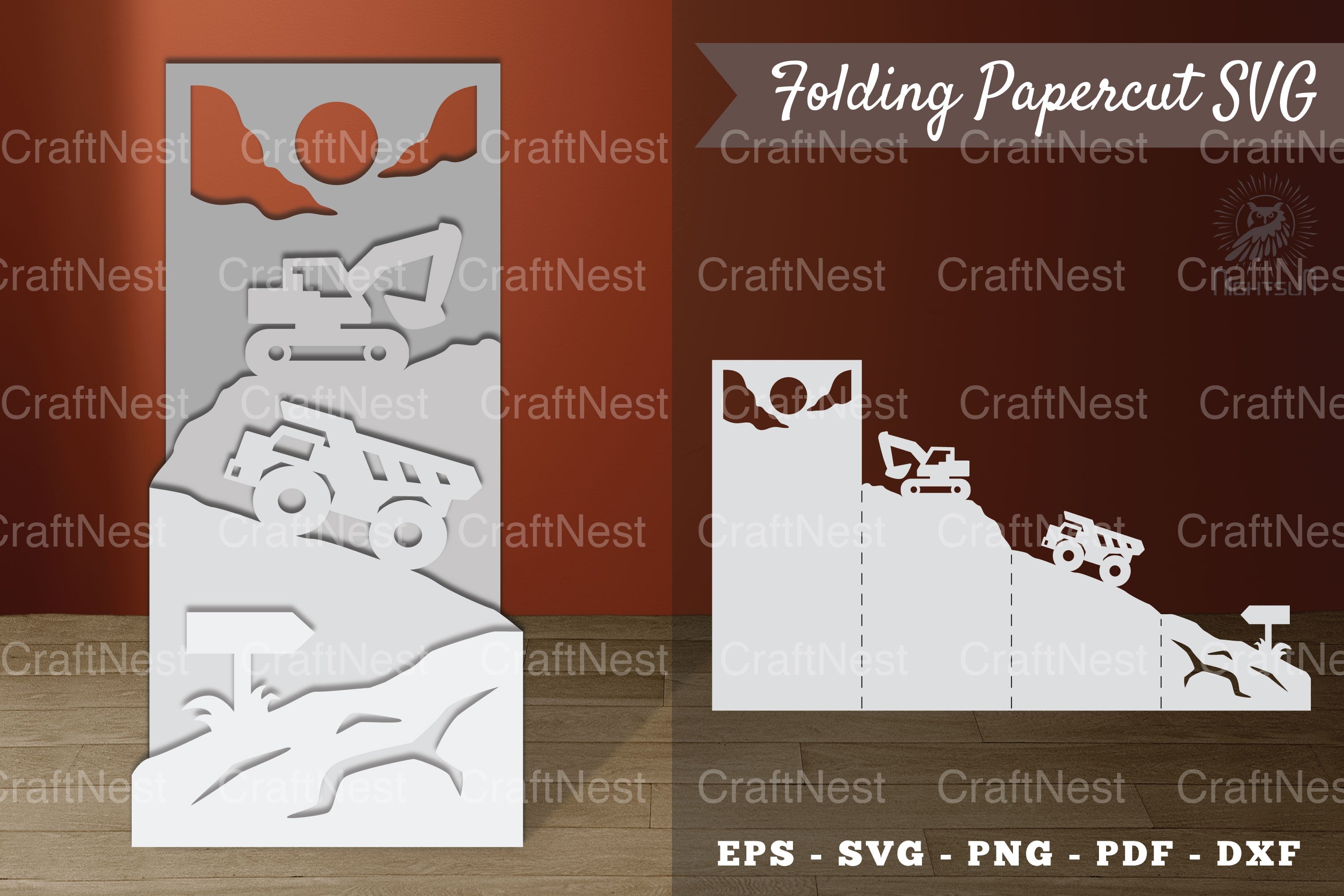 Construction Work Papercut SVG Bundle - CraftNest - Digital Crafting and Art