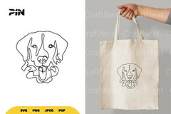 Continuous Line Dog SVG Bundle - CraftNest - Digital Crafting and Art