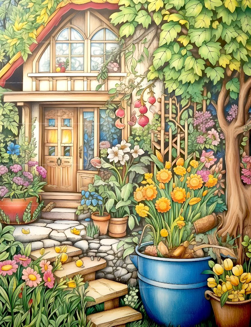 Spring Garden Coloring Book - CraftNest - Digital Crafting and Art