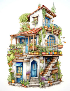 Mixed Tiny House Coloring Book - CraftNest - Digital Crafting and Art