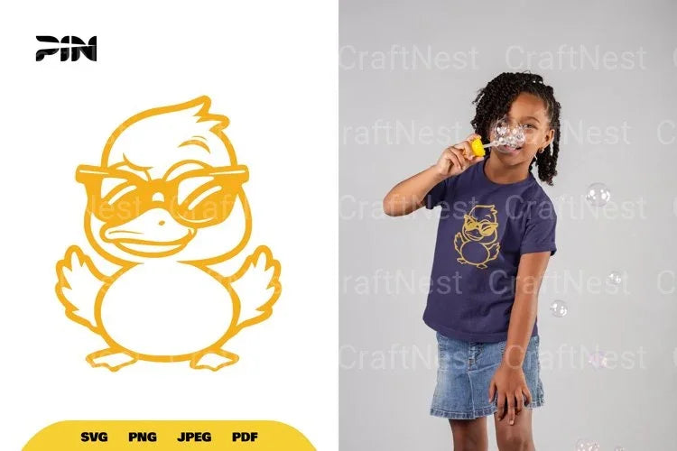 Cool Duck Wearing Sunglasses SVG Bundle - CraftNest - Digital Crafting and Art