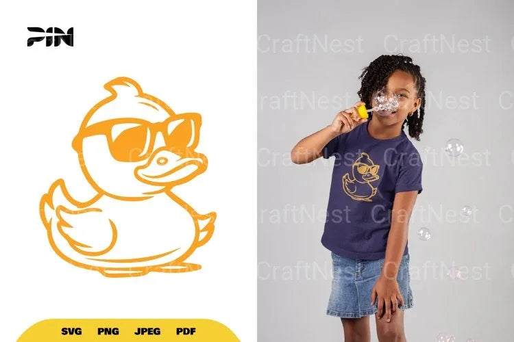Cool Duck Wearing Sunglasses Clipart Bundle - CraftNest - Digital Crafting and Art