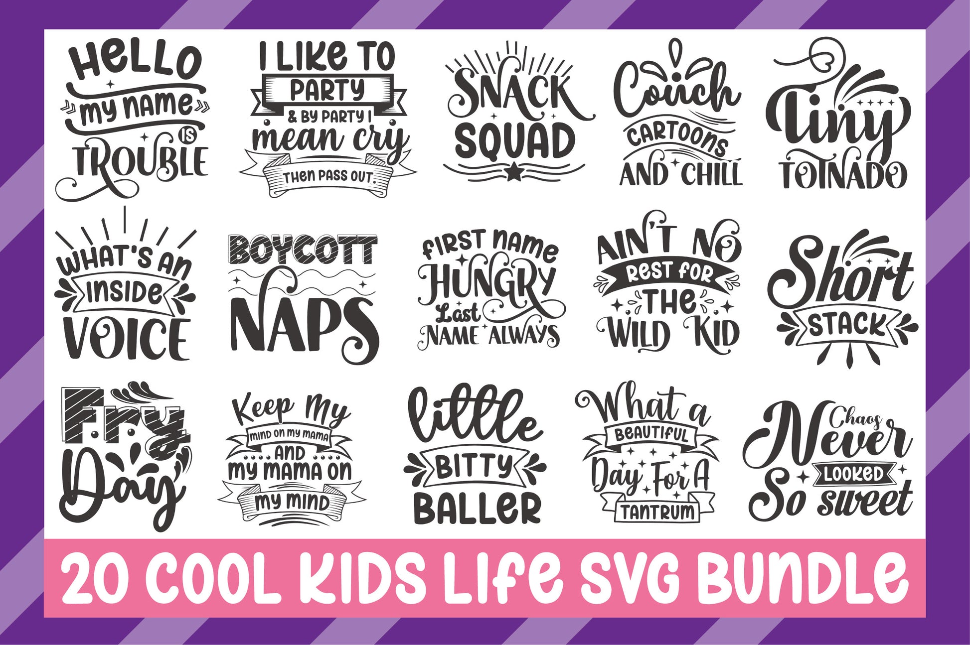 Cool Kids Life Bundle SVG Bundle - CraftNest - Digital Crafting and Art