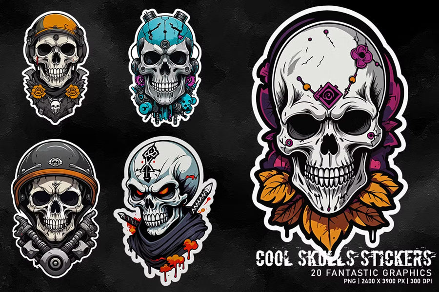 Cool Skulls Stickers