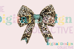 Leopard Turquoise Western Coquette Bow Clipart Bundle - CraftNest - Digital Crafting and Art