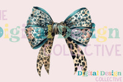 Leopard Turquoise Western Coquette Bow Clipart Bundle - CraftNest - Digital Crafting and Art