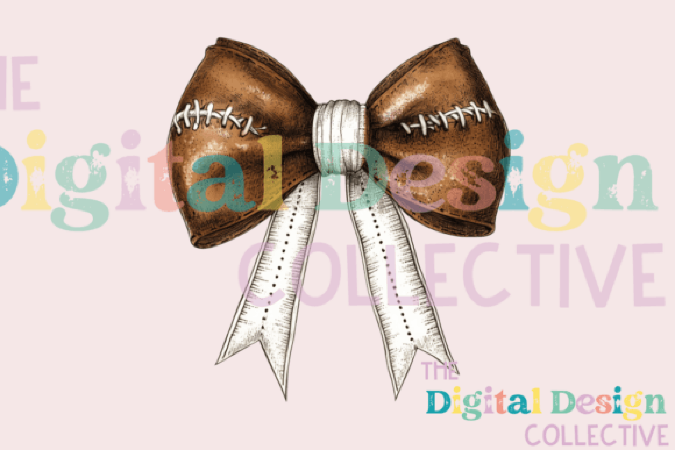 Football Bow PNG Clipart Bundle Design