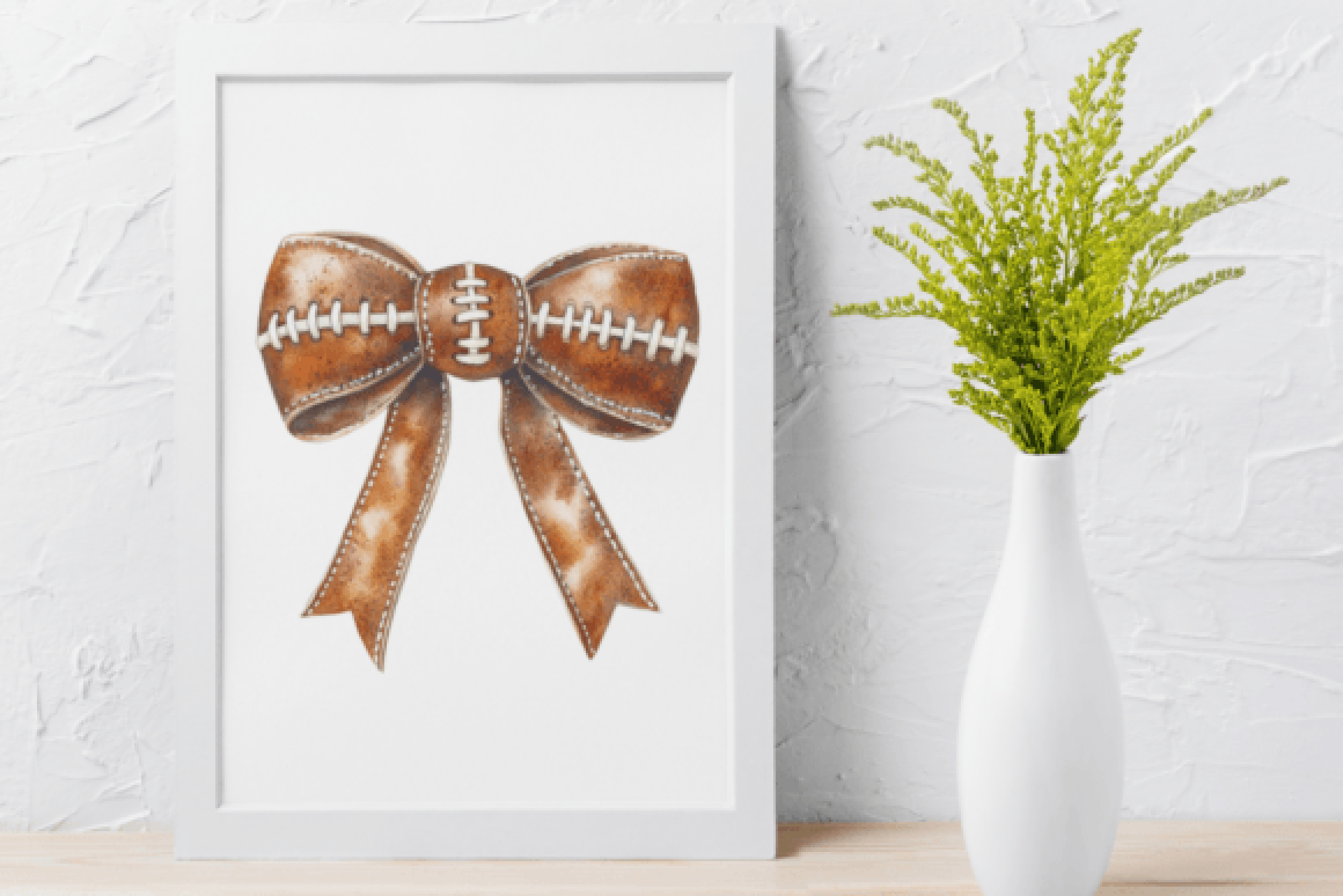Coquette Football Bows Clipart Bundle