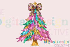 Coquette Glitter Christmas Tree Clipart Bundle - CraftNest - Digital Crafting and Art